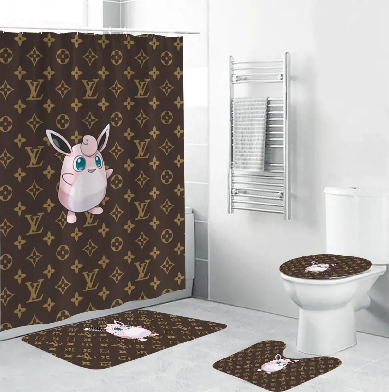 Special luxury bathroom sets pokémon wigglytuff louis vuitton classic background